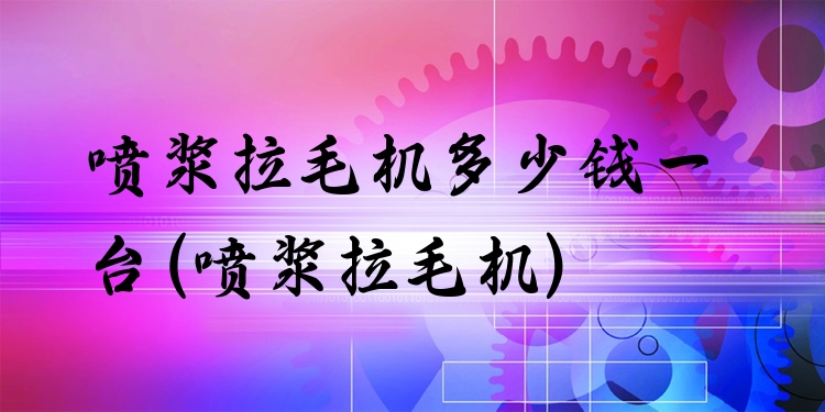 喷浆拉毛机多少钱一台